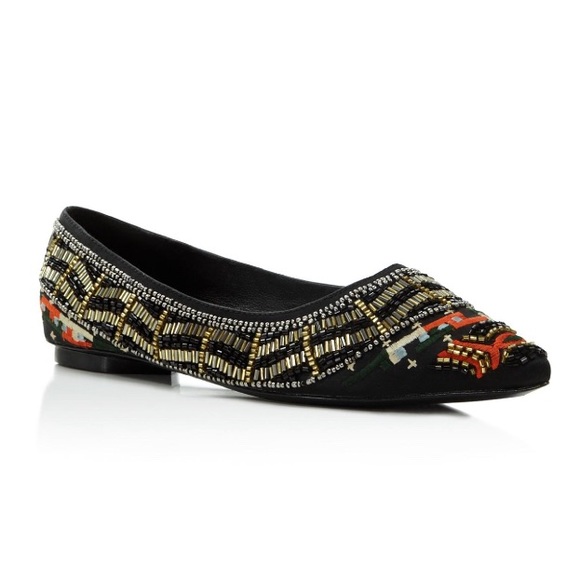 Alice + Olivia Shoes - Alice + Olivia Lenora Slip-On Stitch Ballet Flats, Size 39.5 New in Box $395